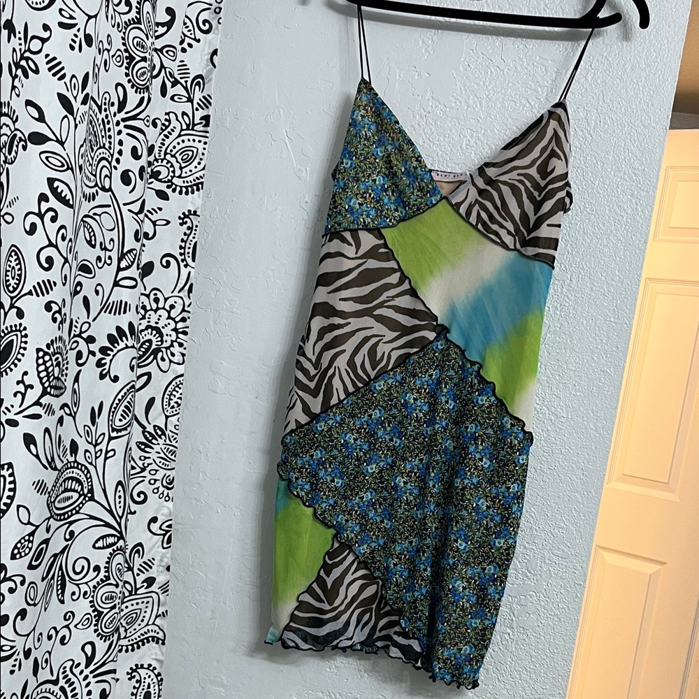 Blue Blush Vibrant Patterned Dress